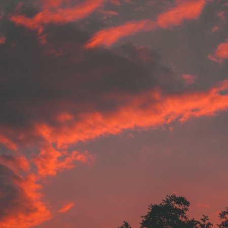 Оранжевые облака Эстетика