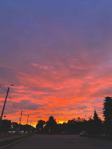 Закат в городе