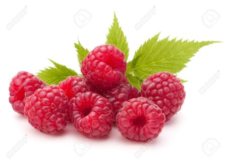 Малина на беломом фоне