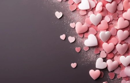 Сердце на розовом фоне