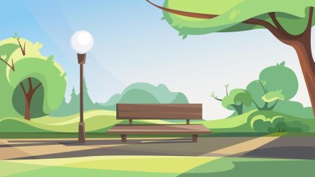 Летний парк вектор