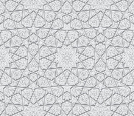 Восточный орнамент белый