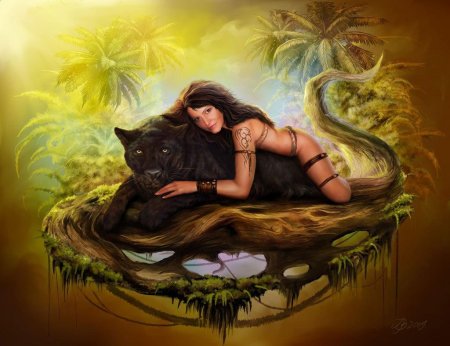 Девушка пантера