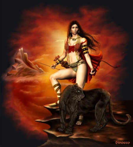 Богиня Диана воительница