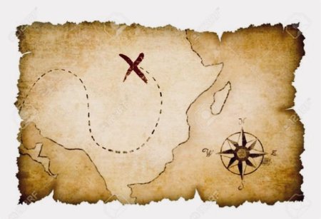 Старая Пиратская карта сокровищ