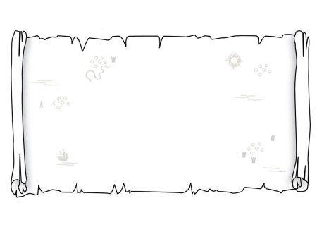 Раскраска карта сокровищ для детей