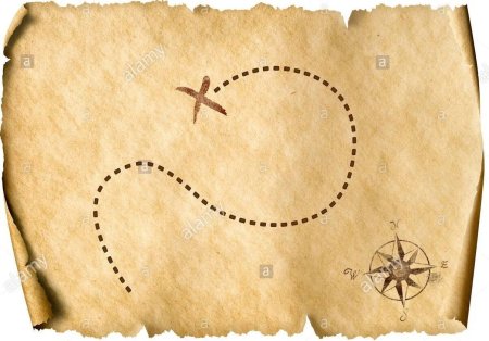 Пиратская карта сокровищ для детей