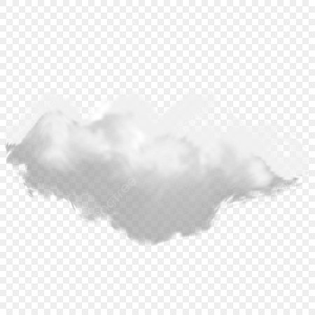 Белое облако на прозрачном фоне