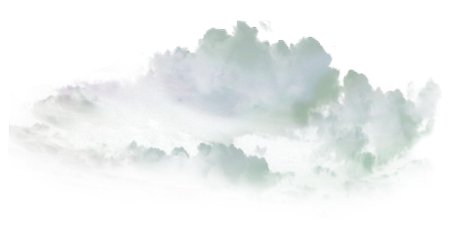 Акварельное облако без фона