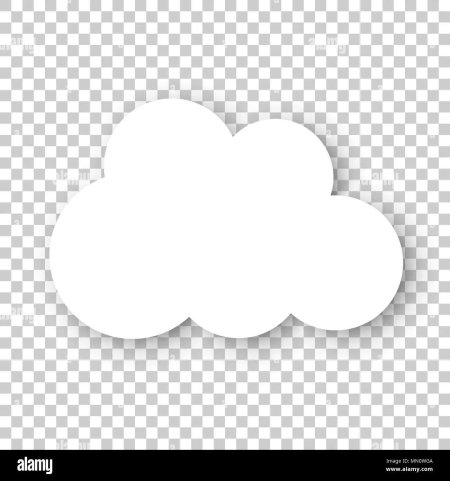 Белое облачко на прозрачном фоне