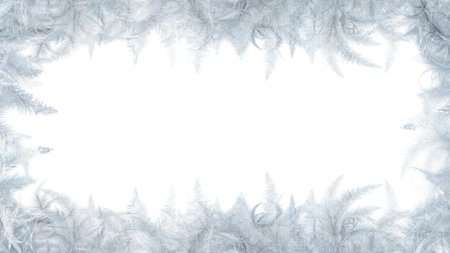 Снежная рамка на прозрачном фоне