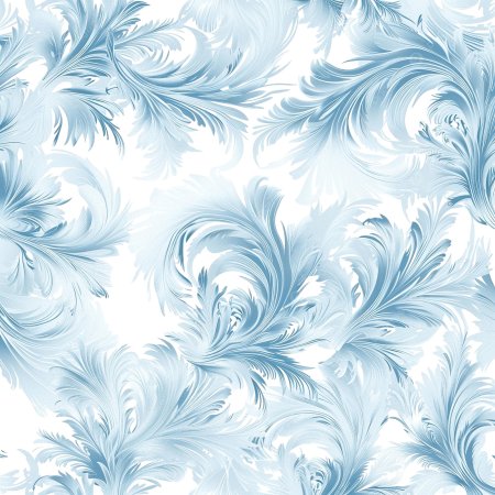 Морозные узоры на прозрачном фоне