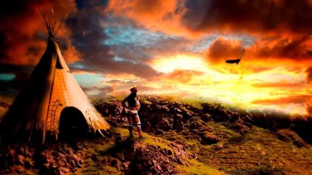 Деревня индейцев