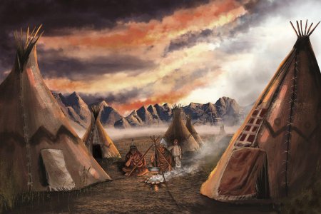 Вигвам жилище индейцев Северной Америки