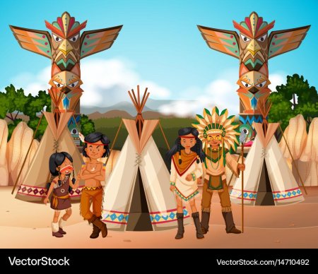 Лагерь индейцев