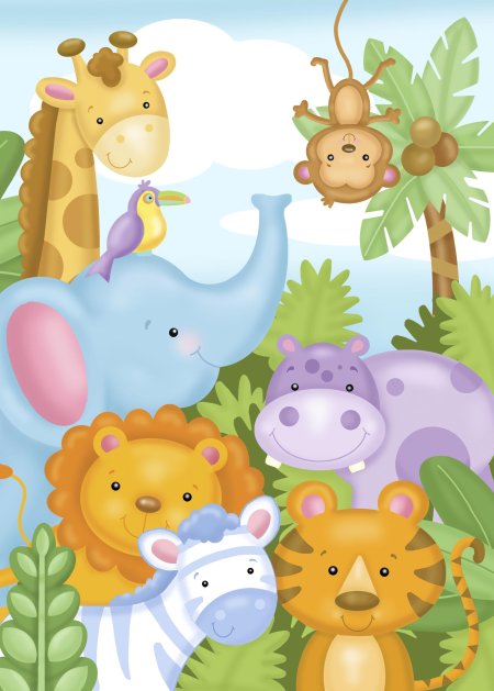 Фон сафари детский