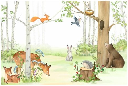 Сказочный лес с животными