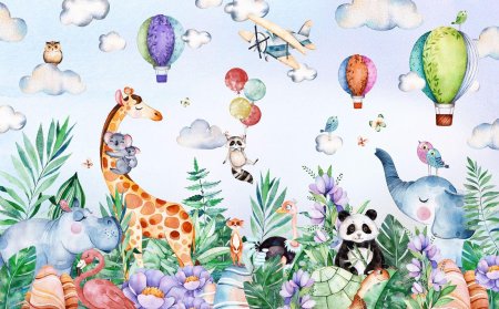 Тропические животные арт