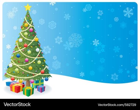 Елка с подарками вектор