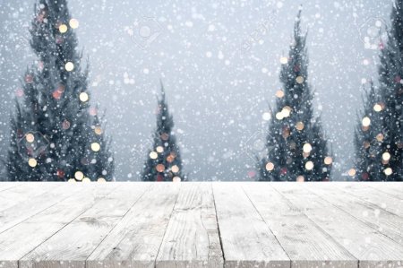 Фон стол и стена новый год