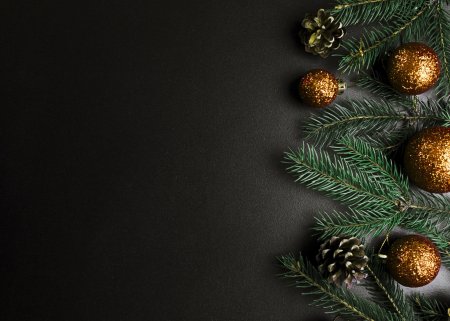 Новогодний фон темный