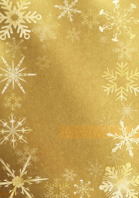 Золотые снежинки фон