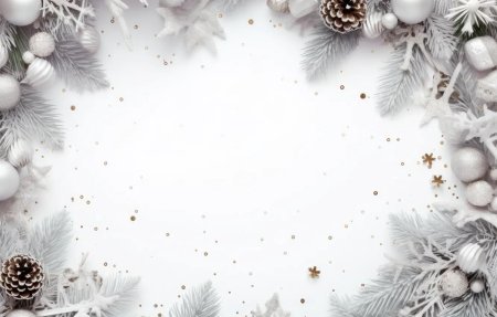 Белый новогодний фон