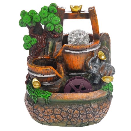 Фонтан декоративный водяная мельница электрическая 26,5 см 3770103