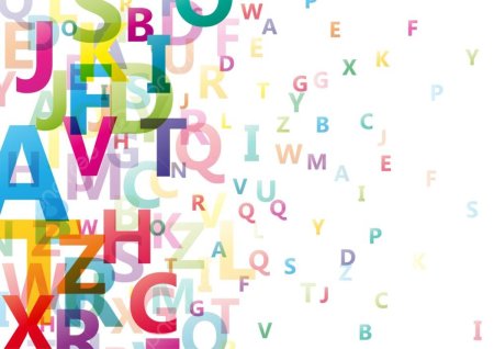 Фон с английскими буквами