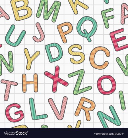 Английские буквы в разброс