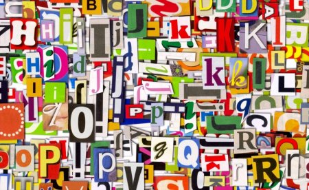 Вырезанные буквы из журналов