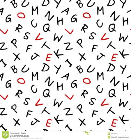 Английские буквы в разброс