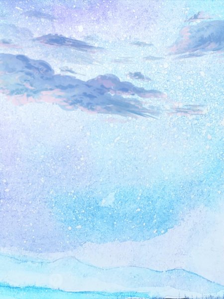 Голубой акварельный фон