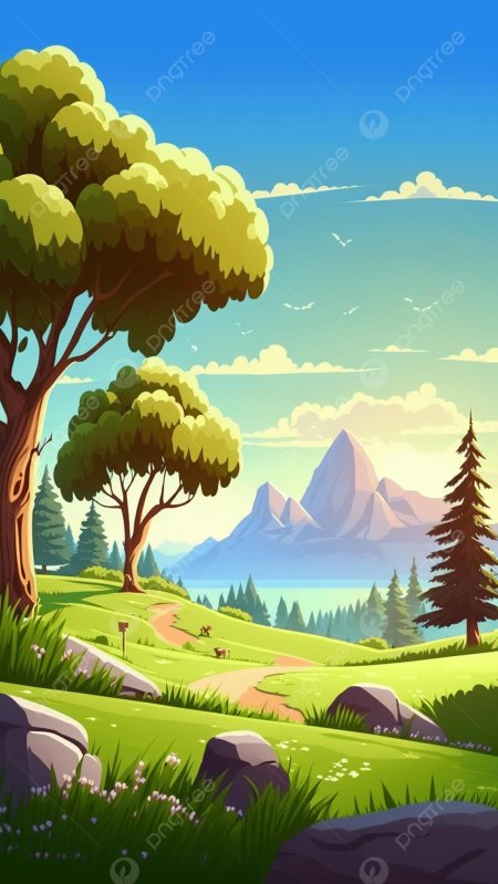 Мультяшный пейзаж