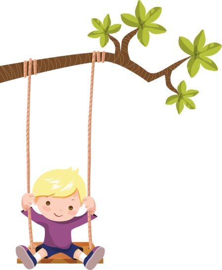 Дети на качелях