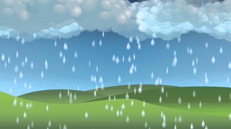 Дождь мультяшный