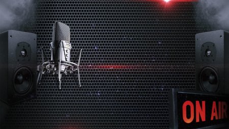 Микрофон в студии звукозаписи