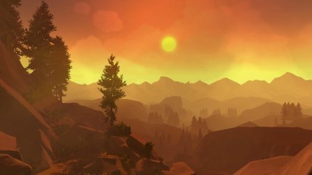 Firewatch лес река горы