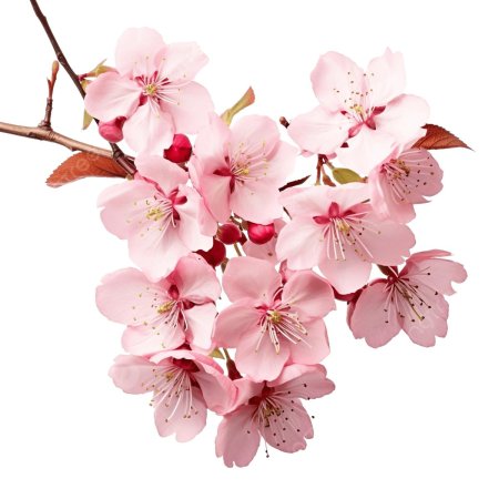 Цветок сакуры на прозрачном фоне