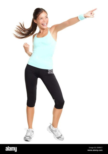 Фитнес девушка на белом фоне