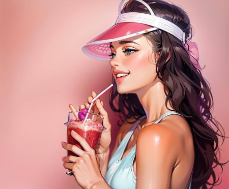 Девушка со смузи