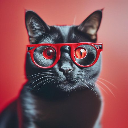 Кот в очках