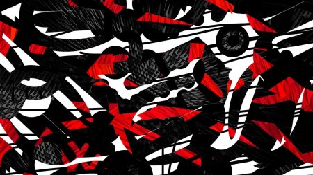 Абстракция черно красная