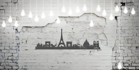 Белая кирпичная стена в стиле лофт