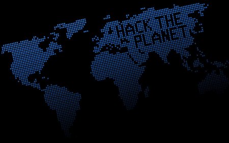 Карта мира на черном фоне