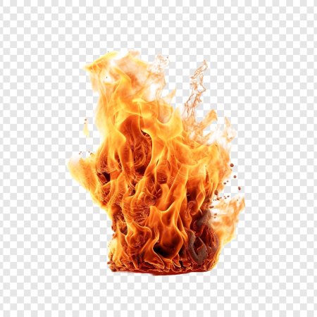 Пламя на прозрачном фоне