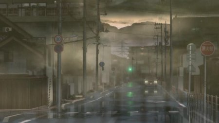 Дождливая улица аниме фон