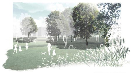 Антураж лес для архитектурной подачи