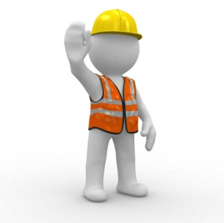 Человечек в каске