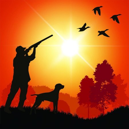 Охотник силуэт